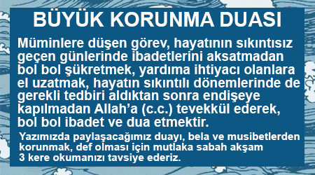 Beladan şerden korunma duası